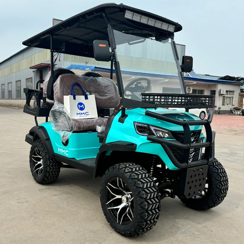 Hot sale 4 person electric golf cart 72v lithium battery off road electric golf cart 4 wheel solar powered electric golf cart