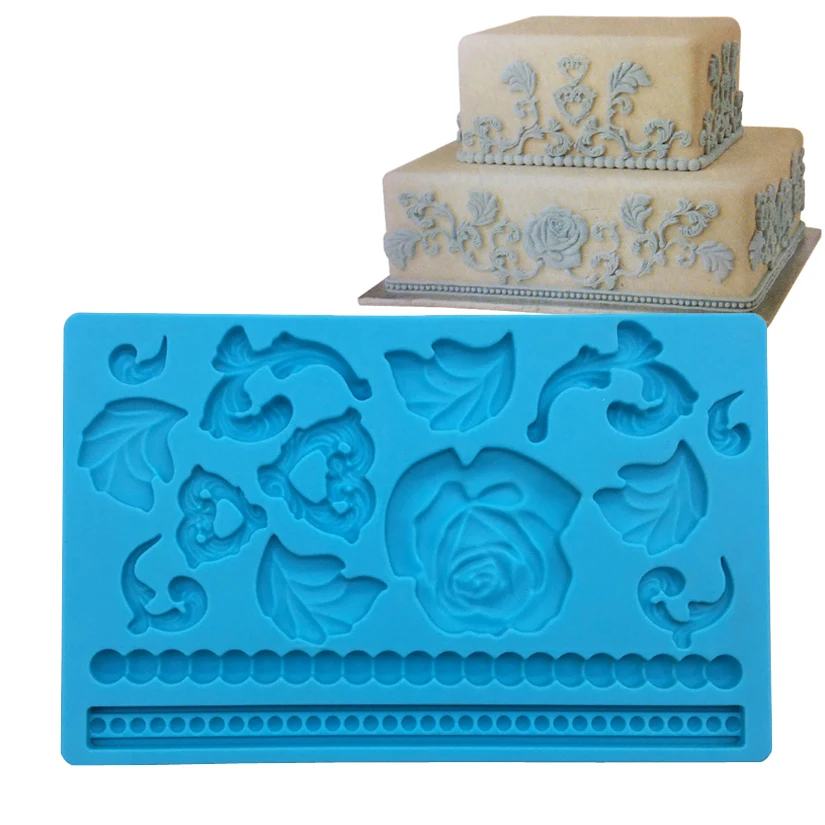 Button and Rope Silicone Cake Baking Mold Sugarcraft Chocolate Cupcake Resin Tools Fondant Decorating Tools