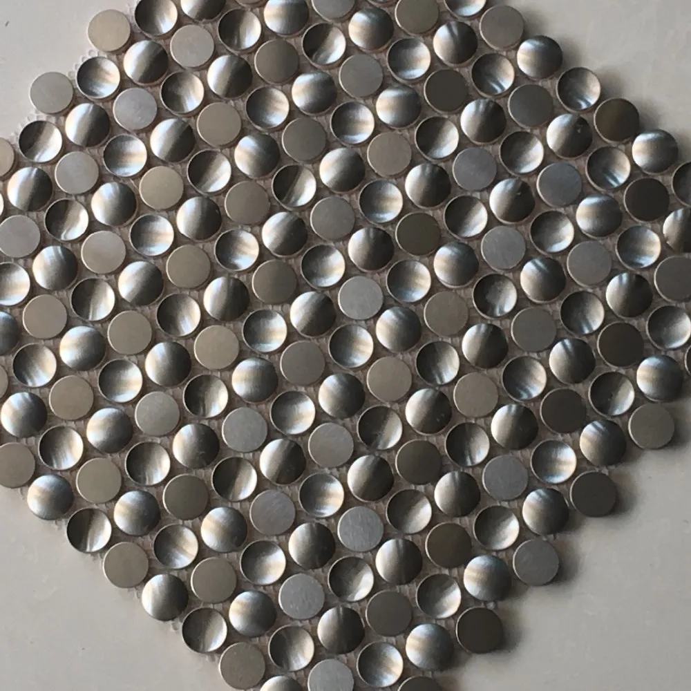 China Circle silver Stainless Metal Tiles