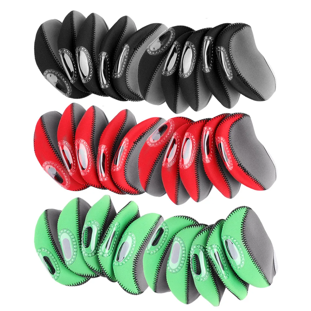 Head Cover Golf Club Cover 10 Pcs 3 Colors Golf Iron Club Head Covers Clubs Protection Headcover Set