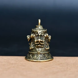 Antique Bell Mini Brass Copper Sculpture Pray Guanyin Bell Feng Shui Bell Invitation Buddha Buddhism Guanyin Bell Home Decor New