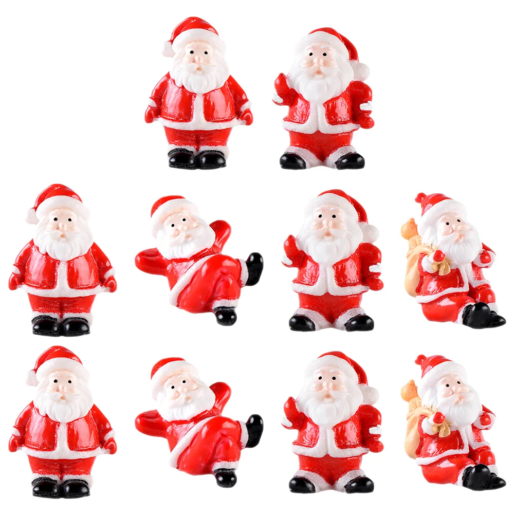 

Christmas Santa Claus Miniature Landscape Snow Ornaments Snowman Miniatures Resin Figurine Outdoor Decor