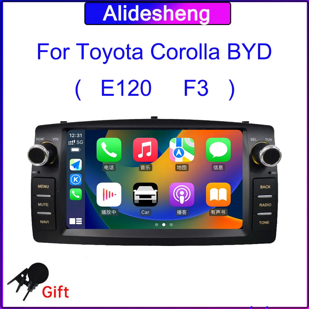 new 7 Inch 2Din For Toyota Corolla E120 BYD F3 Android 11 Radio multimedia Player GPS DVD CarPlay auto Navigation Audio 2 din