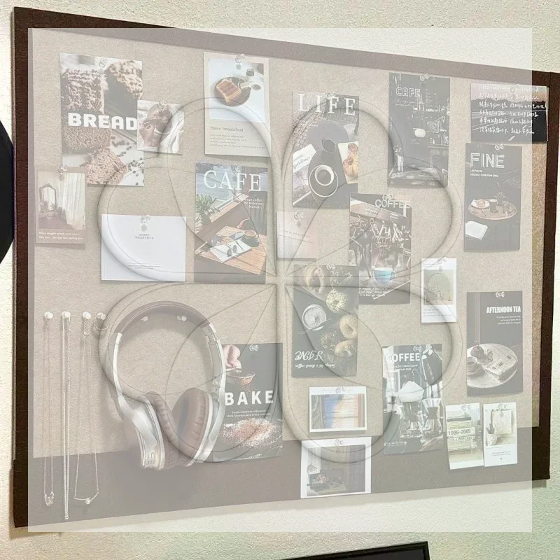 No Drill Felt Photo Display Board Rack Wall Sticker Wall Safe for Home Bar Event Poster Photo Display Decor