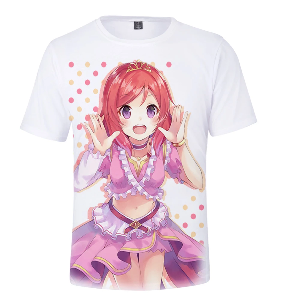 LoveLive! Nishikino Maki μ's school idol 3D Print Spring Summer Preppy Men/Women T-shirt Kawaii Streetwear style Street Clothes