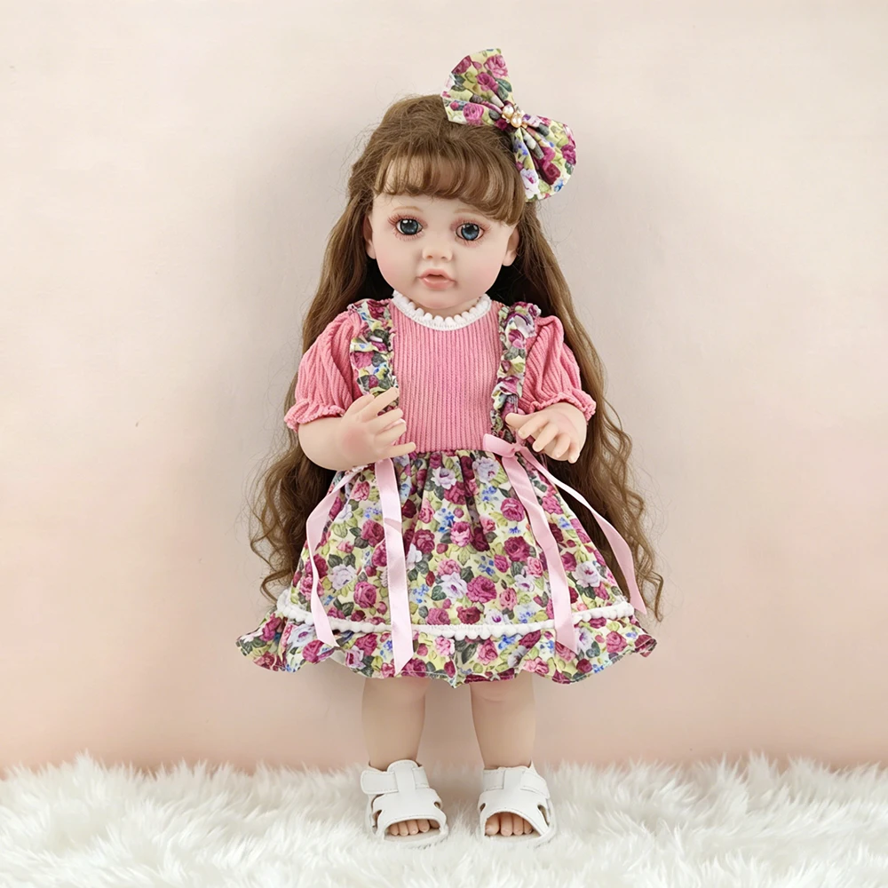 1pcs-lifelike-22inch-full-vinyl-body-reborn-girl-doll-with-transplanted-long-hair-55cm-simulation-dolls-companion-toy-gifts