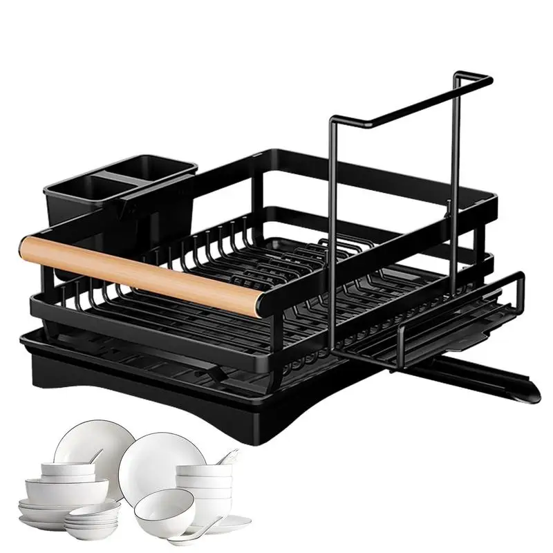 Dish Drying Rack Compact Kitchen Dish Rack Kitchen Sink Counter Utensil Holder Drying Rack With Drainboard Counter Organizer