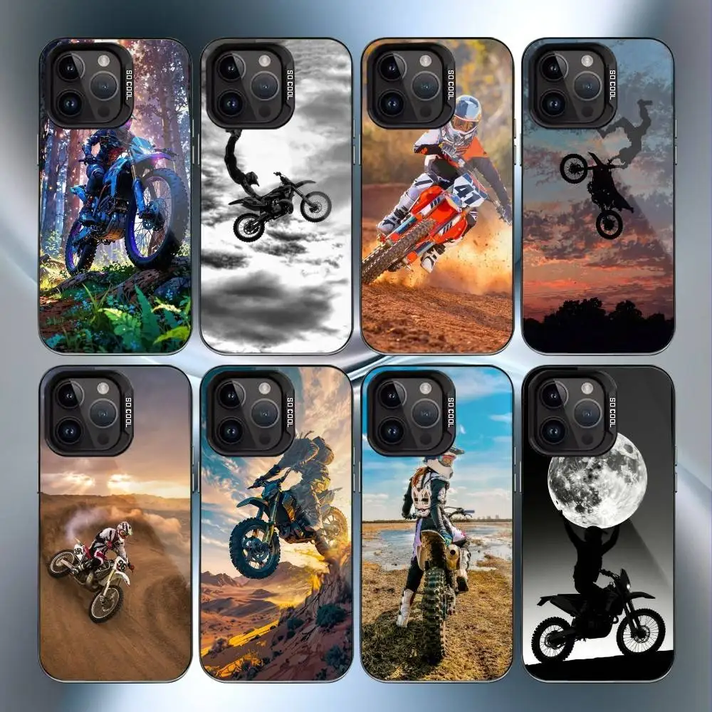 

M-Motocross M-Motorcycle Dirt Bikes Phone Case For iPhone17,16,15,14,13,12,11 Plus,Pro Max Black Candy Matte Shockproof Cover