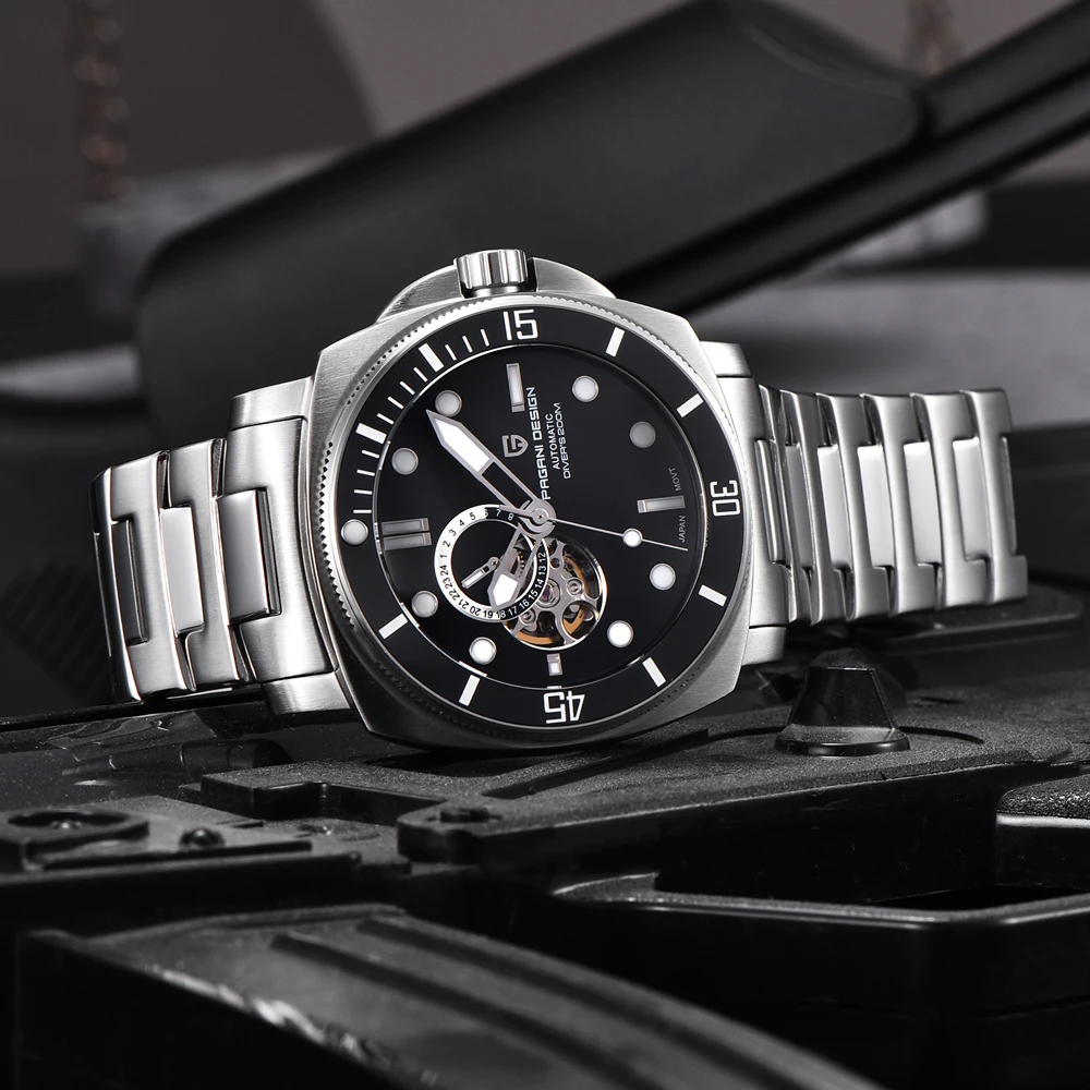 

2025 New PAGANI DESIGN Men's Luxury NH39 Watches Automatic Mechanical Watch For Men Skeleton Wrist Watch 200M Diving Clock