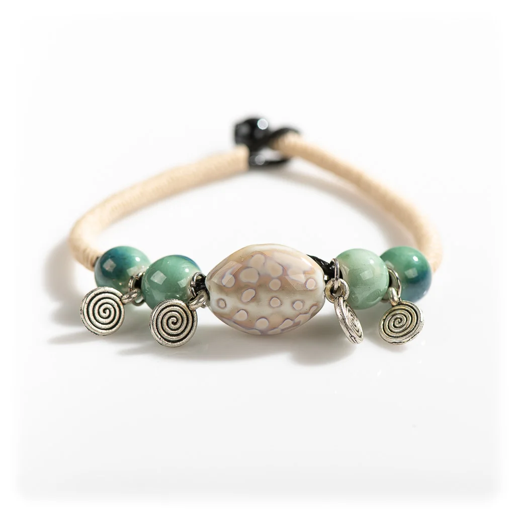 متعدد الألوان طرق القديمة السيراميك اليدوية المرأة أساور الموضة بالجملة مجوهرات اكسسورات # XN097 #4