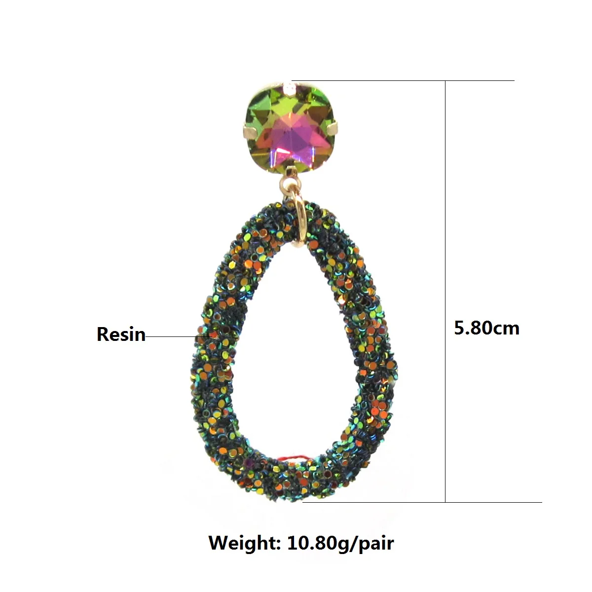 Fashion Multicolor Pendant Resin Earrings For Woman Classic Glamour Trend Jewelry Hot Selling Boho Earrings Oorbellen