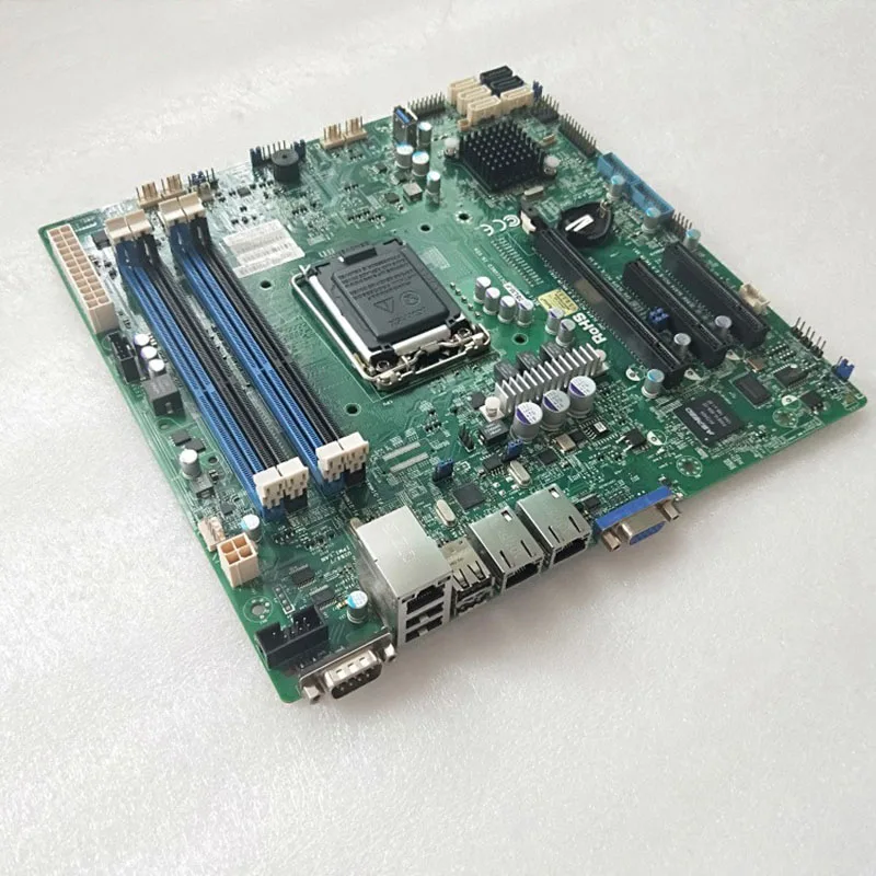 اللوحة الأم لخادم Supermicro ، MicroATX ، Intel C222 ، دعم v3/v4 ، dddr3 ، PCI-E ، تم اختباره ، شحن سريع