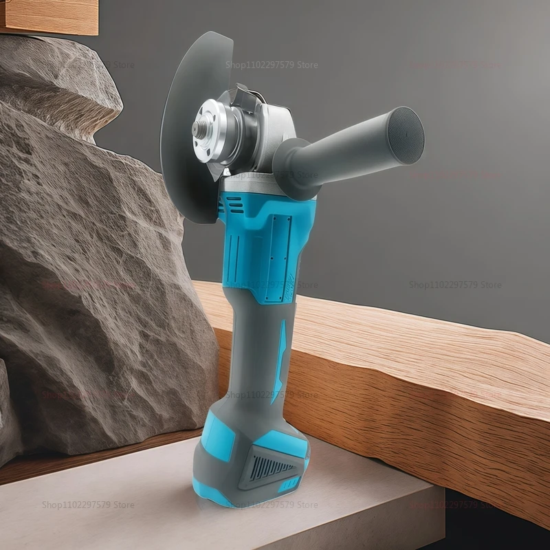 Беспроводная бесщеточная электрическая угловая шлифовальная машина 18 В, перезаряжаемый электроинструмент для шлифования металла, дерева, DIY проекты, совместимость с Makita