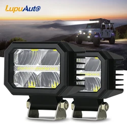 LupuAuto 4-inch Off Road Vehicle Light Bar 6000K Spot Combo Daytime Driving Barra LED Headlight for ATV Car Trucks SUV ATV Boat