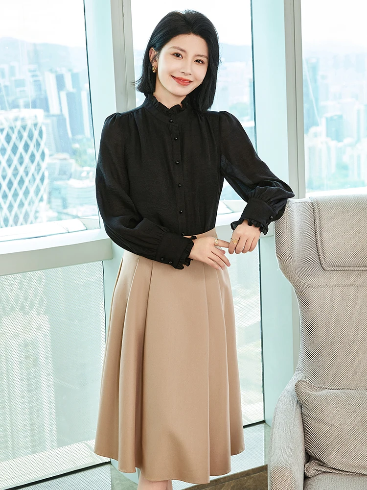 AIyssa2024-Chemise professionnelle à manches longues, élégante et exquise, nouvelle collection