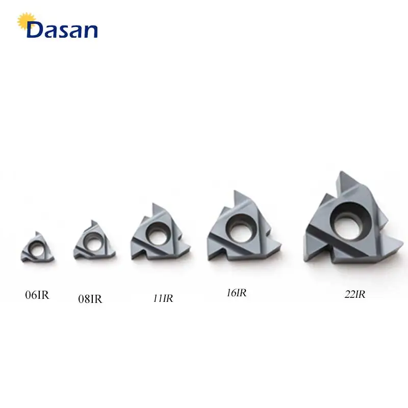 10PCS 06IR 08IR 11IR 16ER 16IR 22ER 22IR AG60 AG55 A60 A55 Carbide Threading Inserts Cutter Tools for Steel 303 Stainless Steel