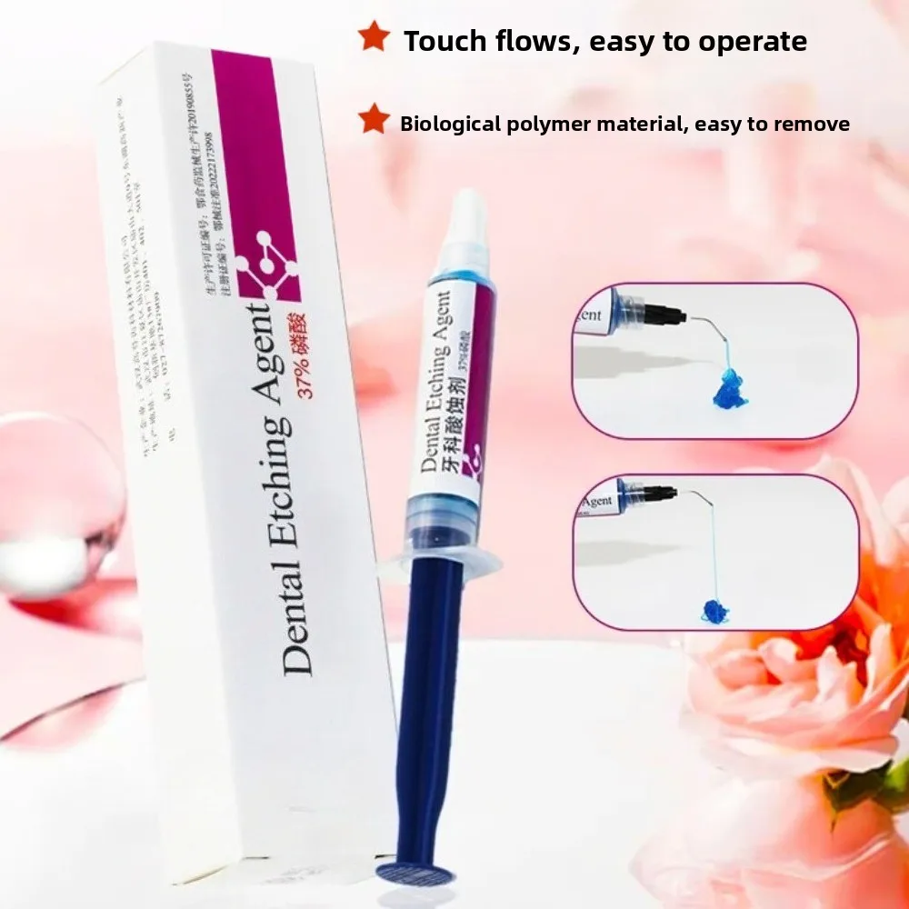 

Acid Etching Agent 37% Phosphoric 5ml Dental Oral Materials Etchant Gel+5pcs Tips Cleaning Universal Etching Glue Bonding