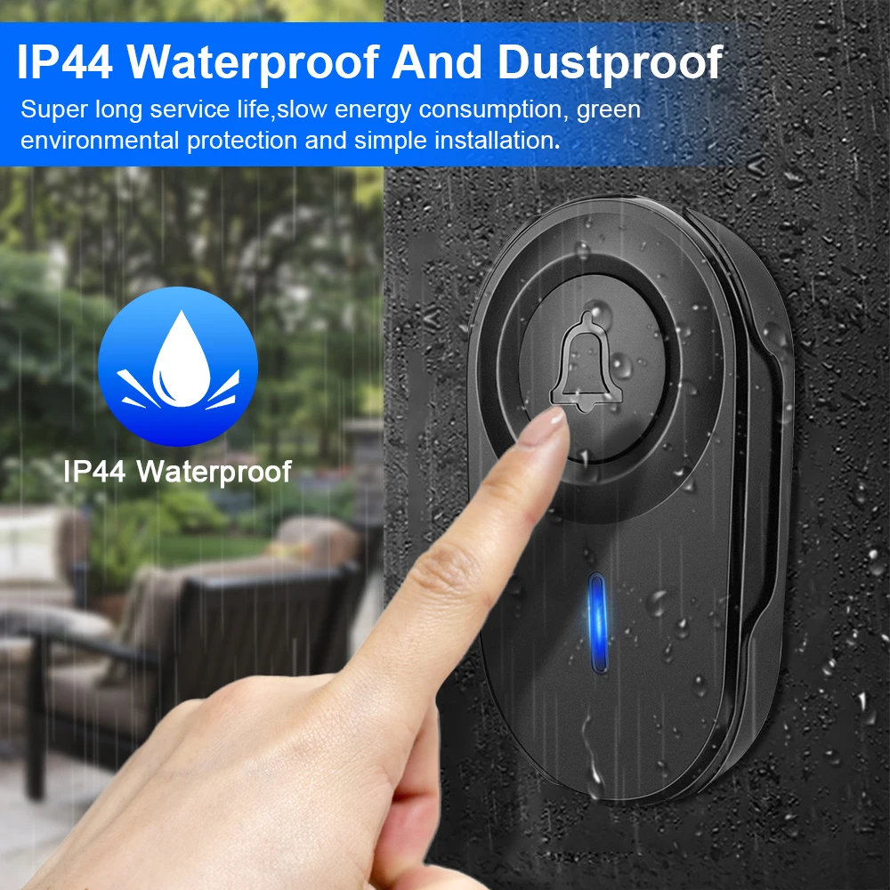 Imagem -05 - Elecpow Campainha sem Fio Outdoor Impermeável Smart Home Door Bell Idosos Emergency Call Reminder Led Flash Alarme de Segurança