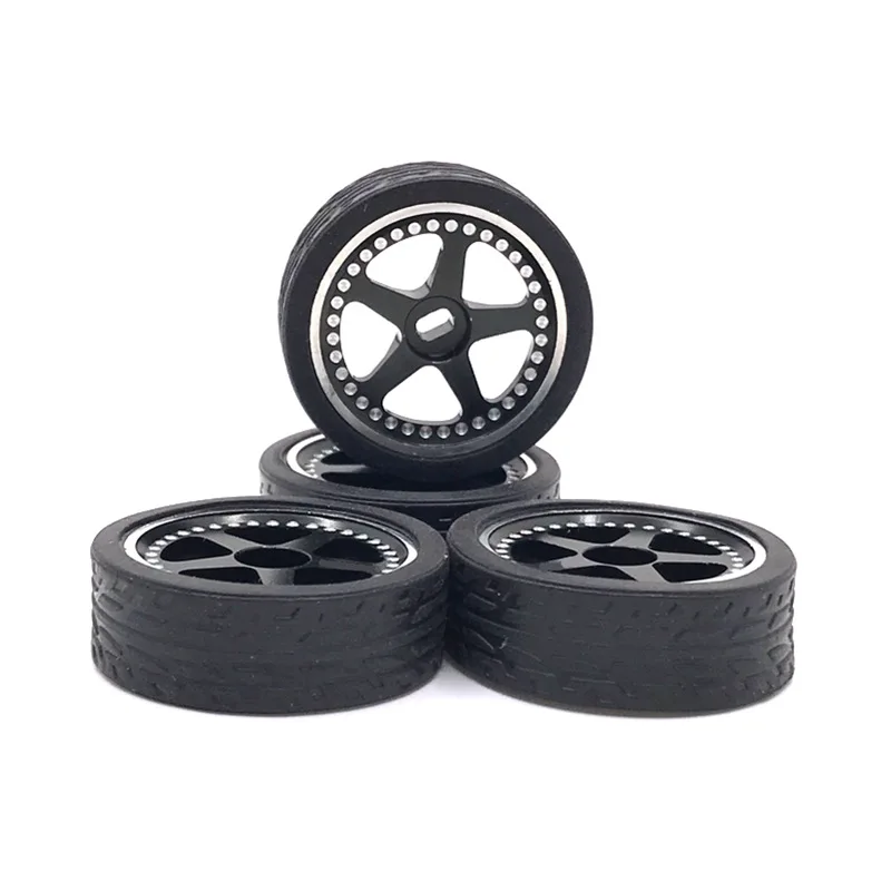 Metal Upgrade 11mm Width 27mm Outer Diameter Racing Wheel Tires For WLtoys Mosquito Car KYOSHO 1/28 RC Car Spare Parts