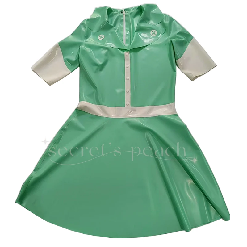 Latex Dress Cosplay Uniform Unisex Customizable size and color