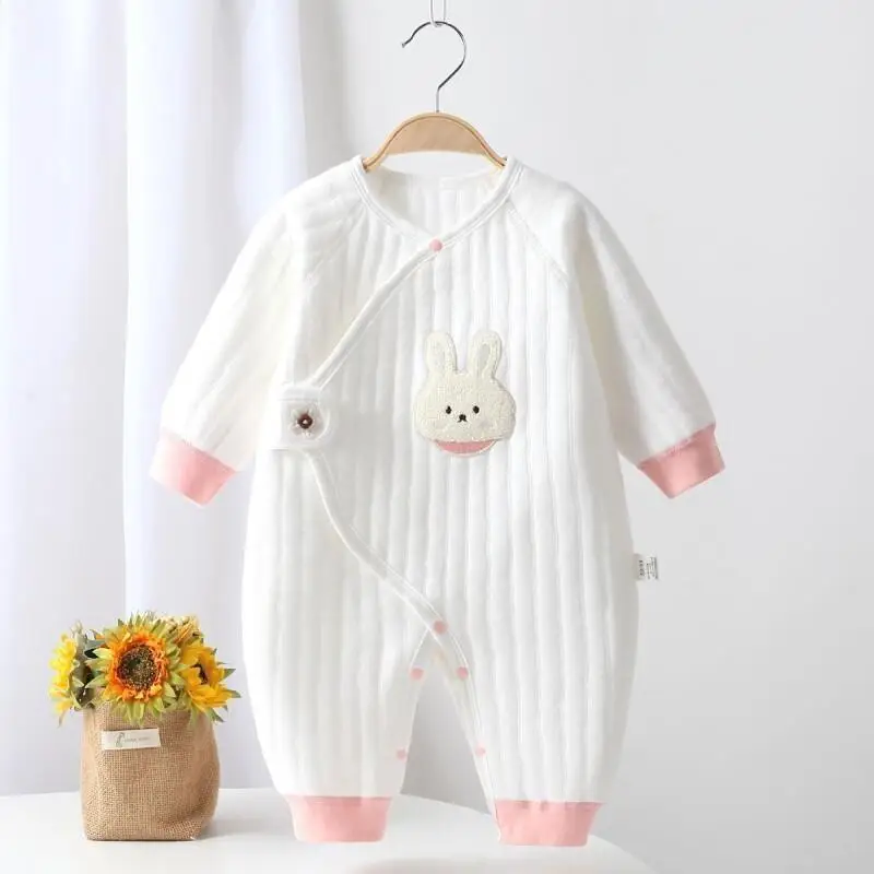 

Весенне-осенне-зимний комбинезон для мальчиков и девочек, комбинезон для новорожденных, утепленный теплый комбинезон из органического хлопка для младенцев, домашняя одежда, детская одежда