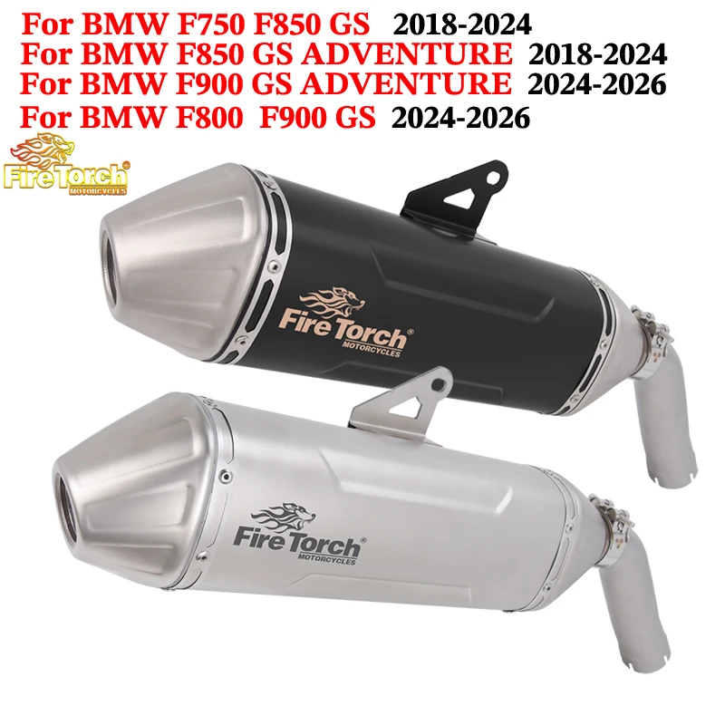 Slip On For BMW F750 F850 F900 GS ADVENTURE 2018 - 2024 Motorcycle Exhaust System Escape Middle Link Pipe Moto Muffler DB Killer