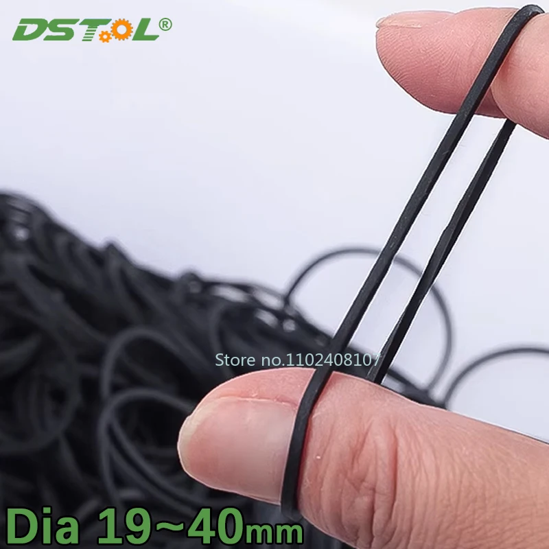 Diameter 19mm 25mm 40mm Black High Elasticity Rubber Band High Temperature Resis