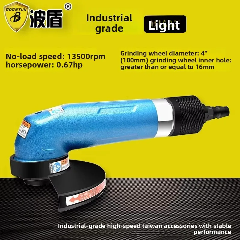Bodun Lightweight Pneumatic Angle Grinder 4inch Air-Powered Grinding and Polishing Machine Pneumatic Grinding Wheel Grinder Bd-0202B