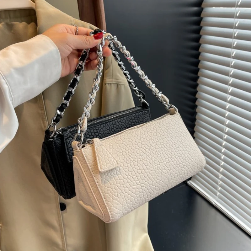 2024 New Best-selling Women's Bag Glossy Luxury Leather Shoulder Bag Classic Versatile PU Waterproof Fashion Top-Handle Bags 가방