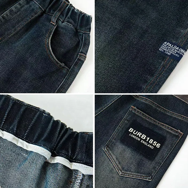 Spring Autumn Winter 4-14 Years Boys Plush Warm Jeans Fashion Letter Loose Straight Denim Pants Kids Casual Streetwear Trousers 6 Spring Autumn Winter 4-14 Years Boys Plush Warm Jeans Fashion Letter Loose Straight Denim Pants Kids Casual Streetwear Trousers 6