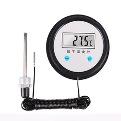 1 pcs High Temperature Industrial Boiler Electronic Digital Thermometer Water Temperature Meter With Probe Thermometer