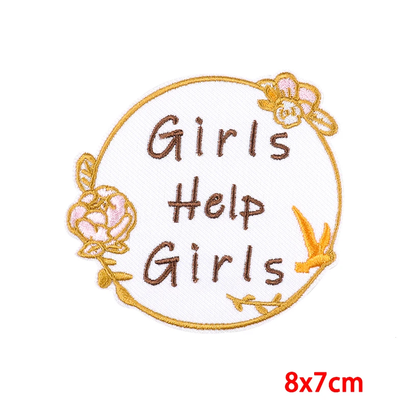 Feminist Patch Girl Power Embroidered Patches On Clothes Iron On Patches for Clothing Thermoadhesive Patches On Clothes Jacket