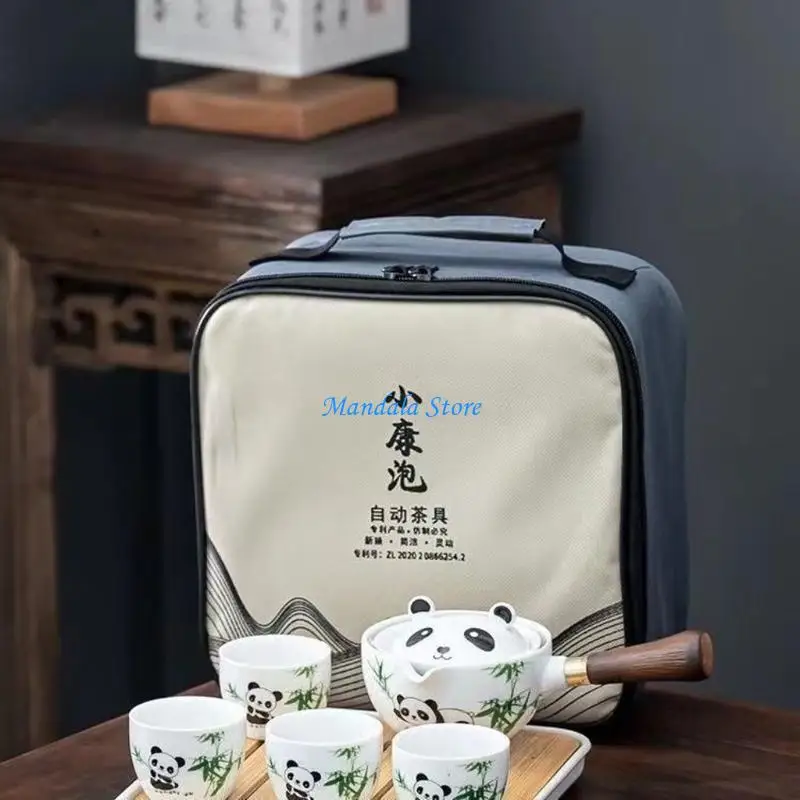 

U2JC 360 Degree Rotational Tea Maker, Ceramic Teapot With Brewer, Household Teapot, Portable Travel Gift