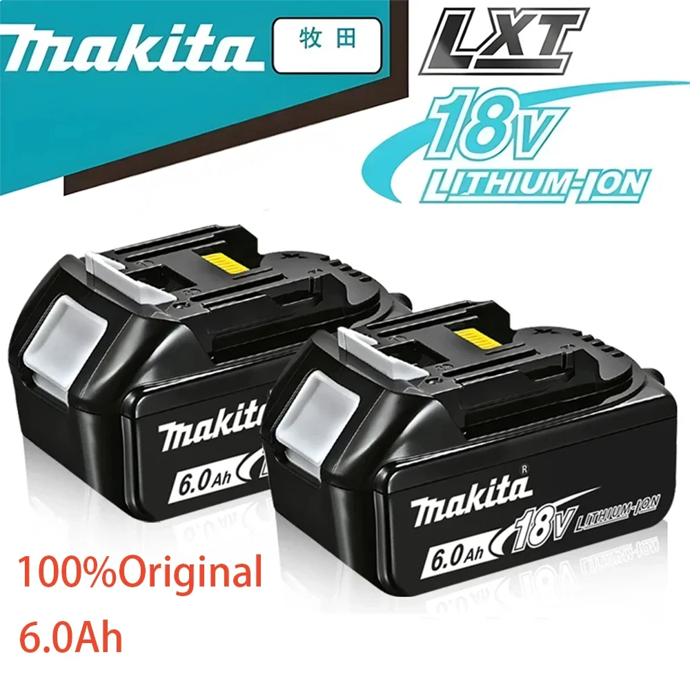 

Original Makita 18V 6.0Ah Rechargeable Li-Ion Battery for Makita BL1830BL1840BL1850BL1860B Replacement, Power Tool Battery