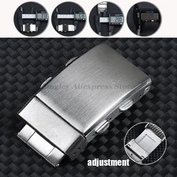 316L Solid Stainless Steel Buckle 18mm 20mm 22mm for Seiko Clasp Double Lock Button Luxury Diver Buckle Metal Watch Accessories