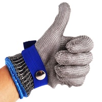 1PC Stainless Steel Adult Gloves Working Cut Proof Stab Resistant Metal Mesh Carpentry Butcher Operation Glove Anti-cut Level 5