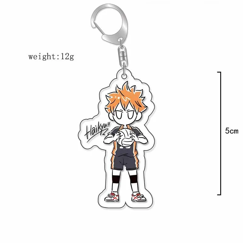 

Anime Haikyuu!! Cosplay Student Backpack Decoration Game Mascot Cute Keychain Cartoon Acrylic Pendant Xmas Birthday Gift