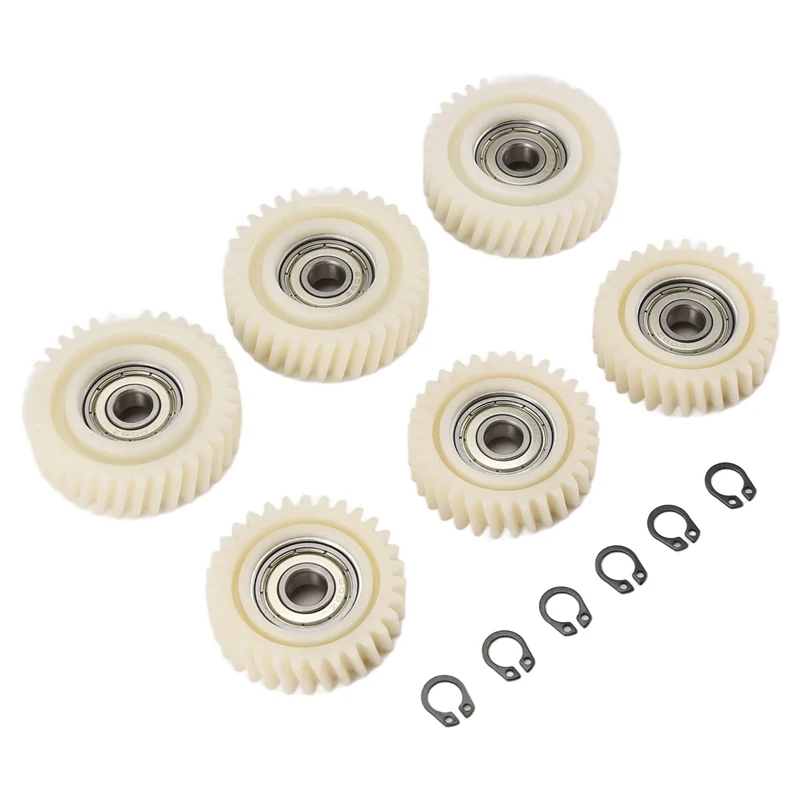 6PCS 47.5X13mm 41.5X11mm Oblique Planetary Gear 35 31 Teeth Helical Gears With 7.94Mm Bearings For E-Bike Hub Motor Part