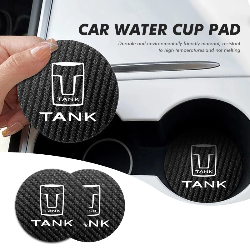 2PCS Car Water Cup Slot Coaster Non-Slip Mat Holder Pad For Tank 300 Tank 500 Tank 400 Hi4-T Tank 700 Interior Accessory