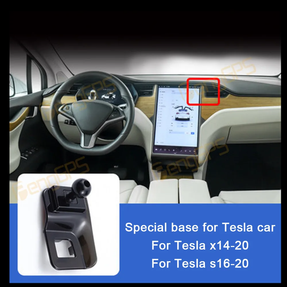 Car Air Vent Clip Ball Head Phone Holder Base For Tesla Model 3 Mode X/S Support Magnetic Suction Gravity Stands Accessories Car