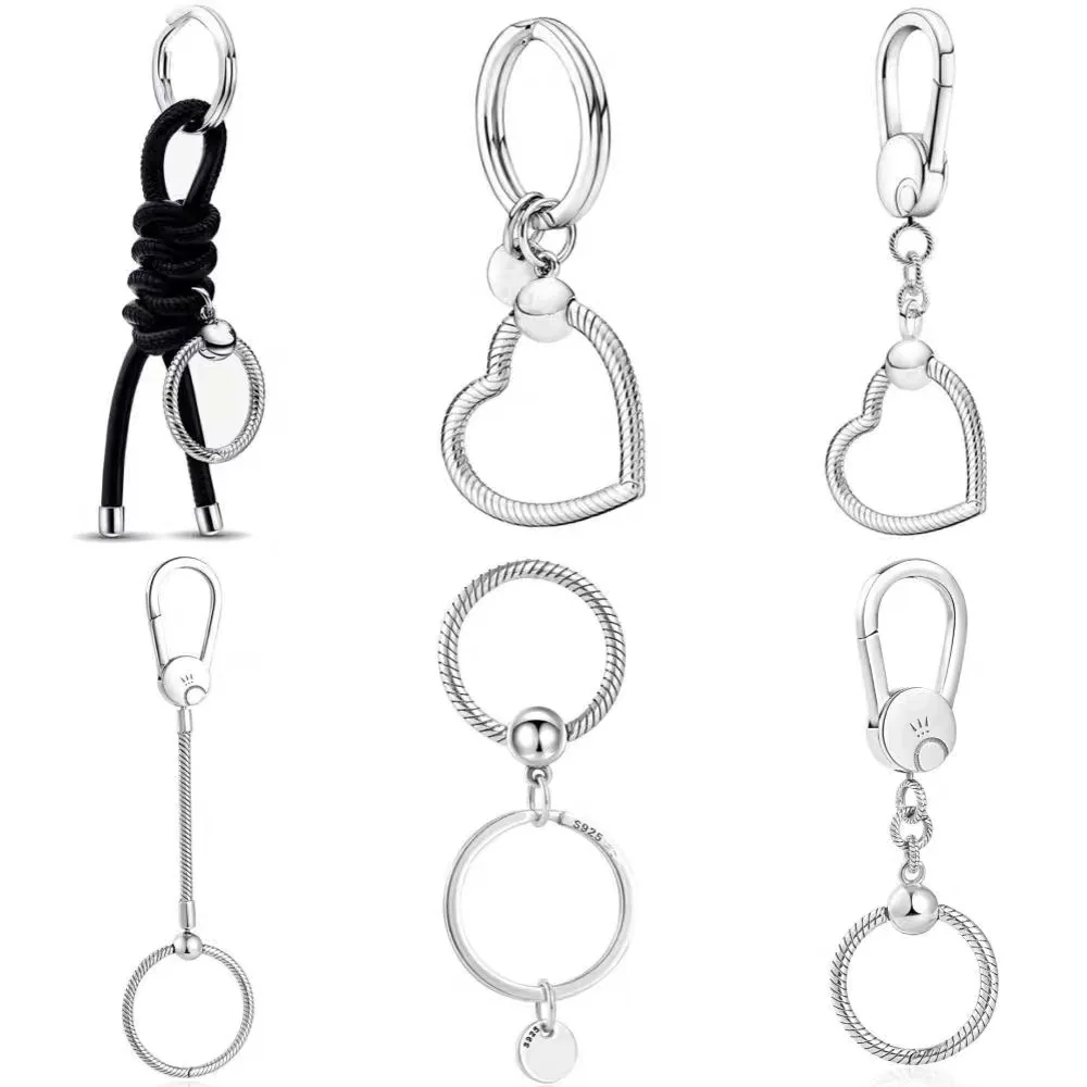 

Новый серебро 925 пробы Llavero Lucky Божья коровка ключ кулон Шарм бусины подходят оригинальный брендовый браслет DIY Изготовление ювелирных изделий