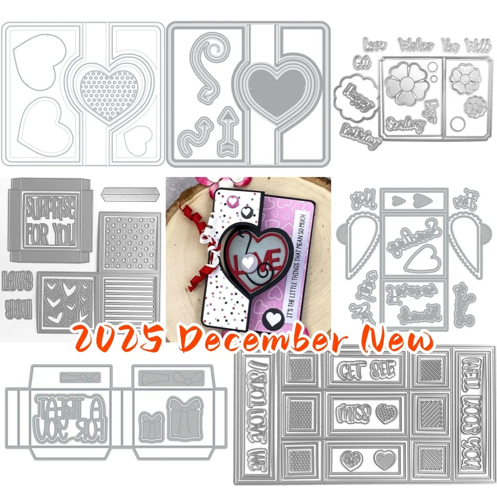 

metal cutting dies mold strips sheet scrapbook paper craft knife mold blade punch stencil 2025 New Explosion Box Pop-Up Stand-Up