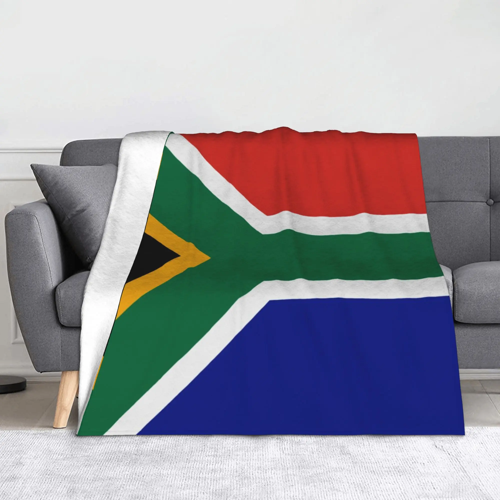 South Africa Flag South African Patriotism African Heritage National Pride Merch Blanket Warm Cozy Fluffy  Throw Blankets
