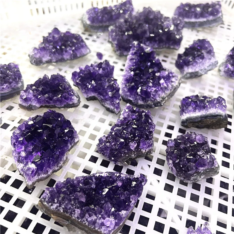 Natural Uruguay Small Amethyst Quartz Crystal Semi-precious Crystal Cluster Rough Raw Stone For Decoration