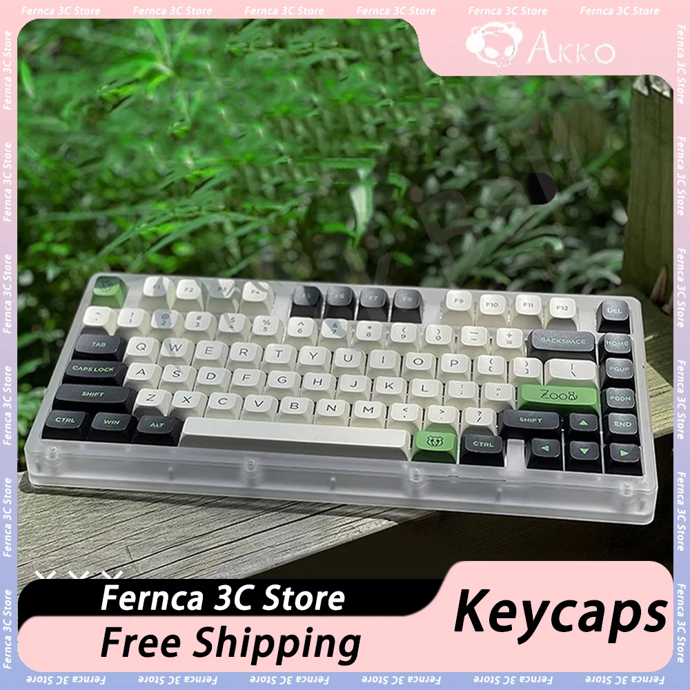 Akko Mechanical Keyboard Keycaps Set 227 Keys MDA Height PBT Personalized Custom Kawaii Keycaps Pc Gamer Accessories Girl Gift