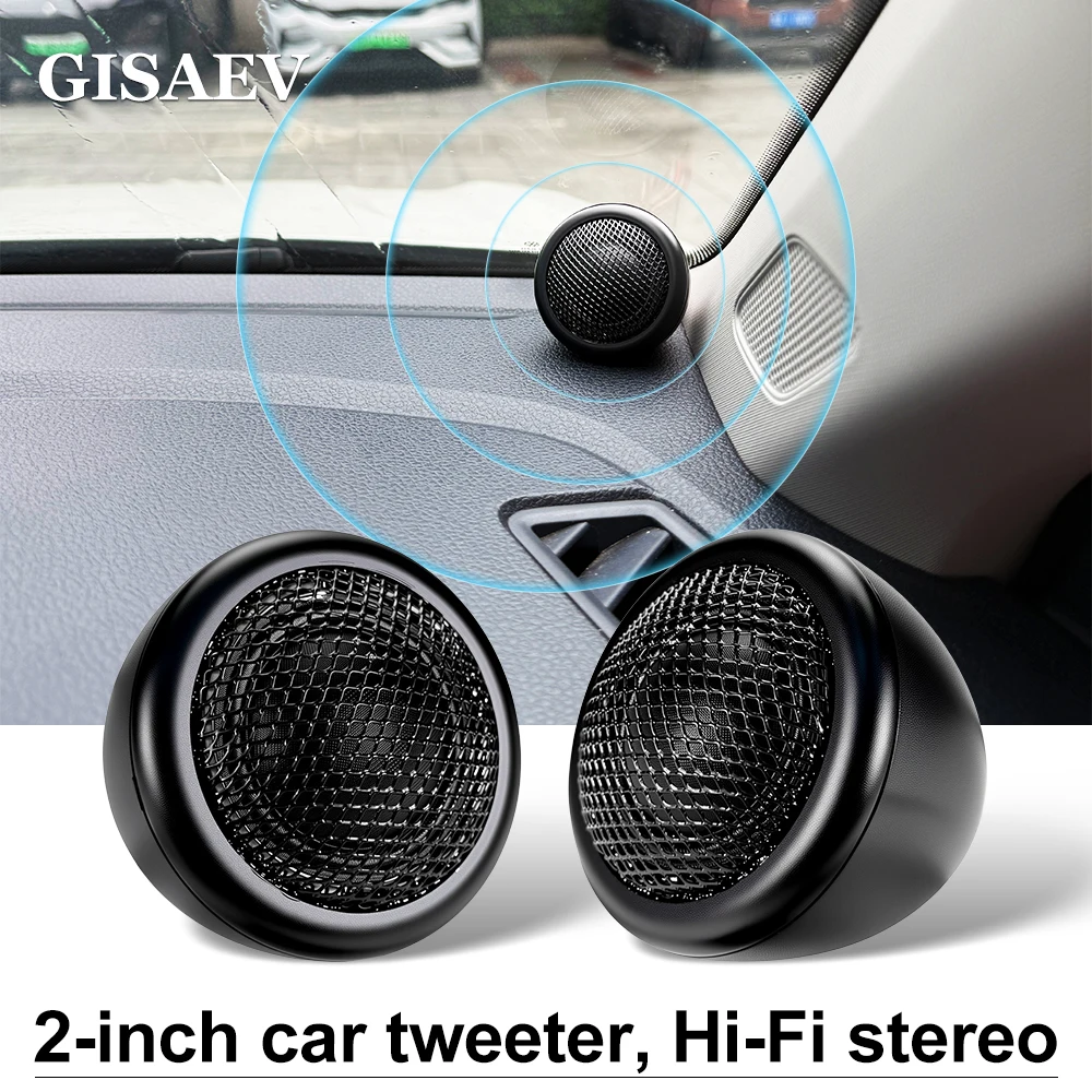 

2-inch Car Tweeter High-Fidelity Stereo Speaker Tweeter Unit - Aftermarket Car Silk Dome Tweeter with Housing