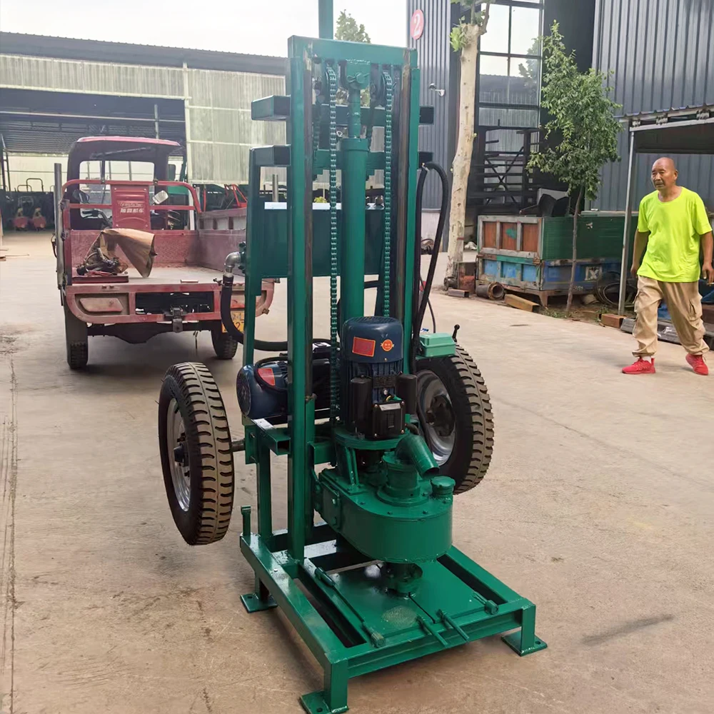 

Portable Rotary Head Small Mini Hydraulic Lifting Electric Drilling Machine Water Well Drilling Rig