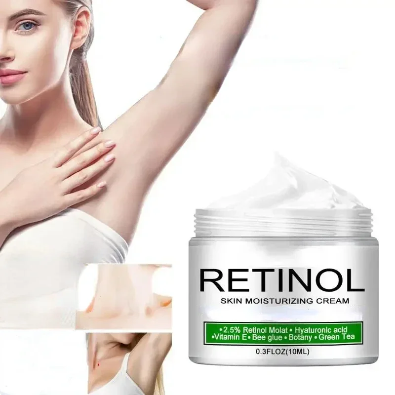 Whitening Retinol Cream Dark Skin Permanent Moisturizing Brightening Lotion Whole Body Lightening Under Armpits Knees Buttocks