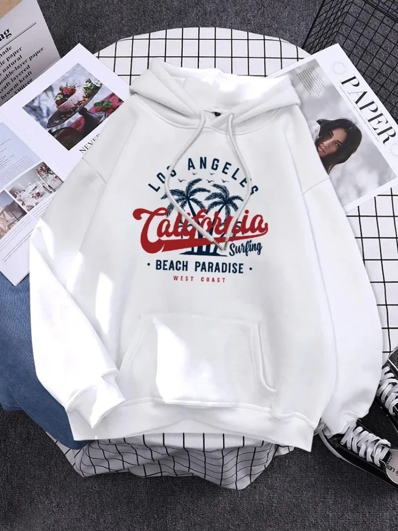 California Beach Paradise Hoody Womens Hip Hop New Hoodie Cartoons Loose Sportswear Autumn Fleece Female Pullover San Francisco,