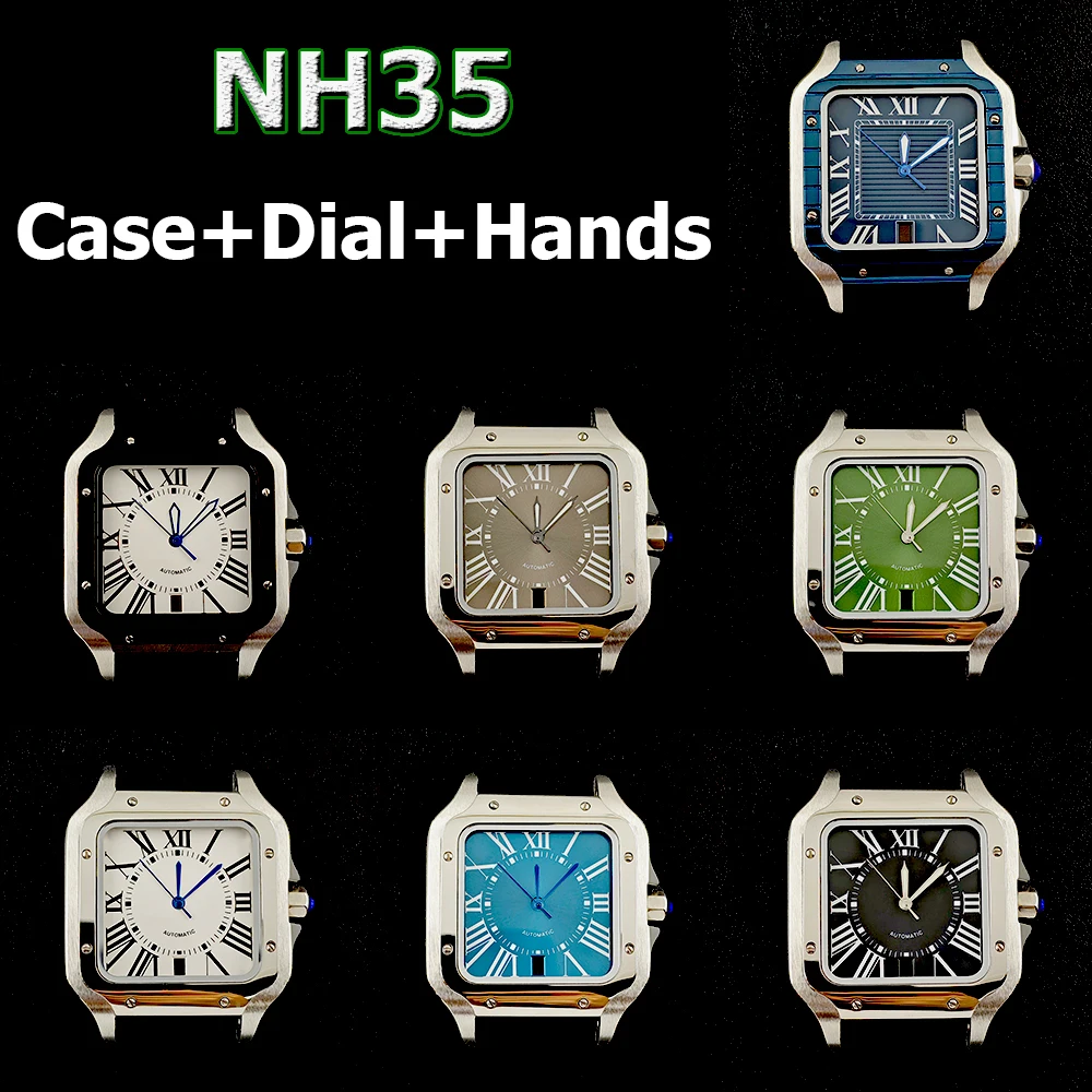 

NH35 watch case men's watch 38mm stainless steel case custom logo dial NH35 movement watch accessories